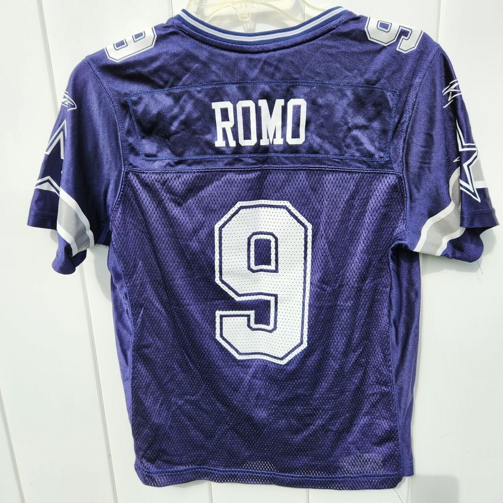Nike NFL Dallas Cowboys Tony Romo #9 Blue Women's Rbk Field Jersey Size M